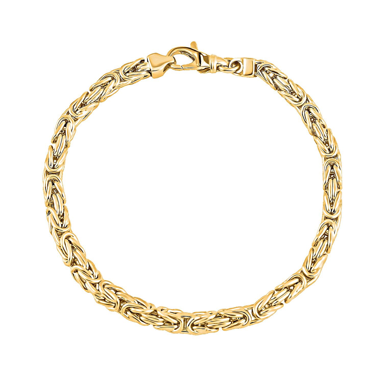 14K Yellow Gold 4mm Byzantine Bracelet (7.50 In) 9.85 Grams