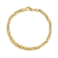 14K Yellow Gold 4mm Byzantine Bracelet (7.50 In) 9.85 Grams