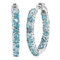 D'Joy Betroka Blue Apatite 4.50 ctw Ocean Prism Earrings in Rhodium Over Sterling Silver - Sticky add to cart bar