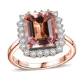 Certified & Appraised Luxoro 10K Rose Gold AAA Marropino Morganite, Diamond (G-H, I2) Ring (Del. in 10-15 Days) 6.43 ctw - Sticky add to cart bar