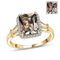 Certified & Appraised Luxoro AAA Turkizite and G-H I2 Diamond 4.30 ctw Ring in 14K Yellow Gold (Size 10.0) (Del. in 10-15 Days)