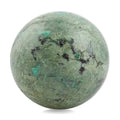 Chrysocolla Sphere -M Approx 907ctw with Free Wood Stand 10" - Sticky add to cart bar