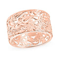 Filigree Band Ring in 18K Vermeil Rose Gold Over Sterling Silver (Size 10.0) 3 Grams - Sticky add to cart bar