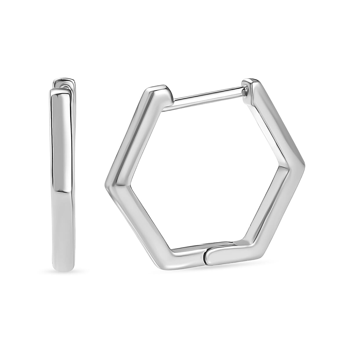 Hoop Earrings in 10K White Gold 3.80 Grams