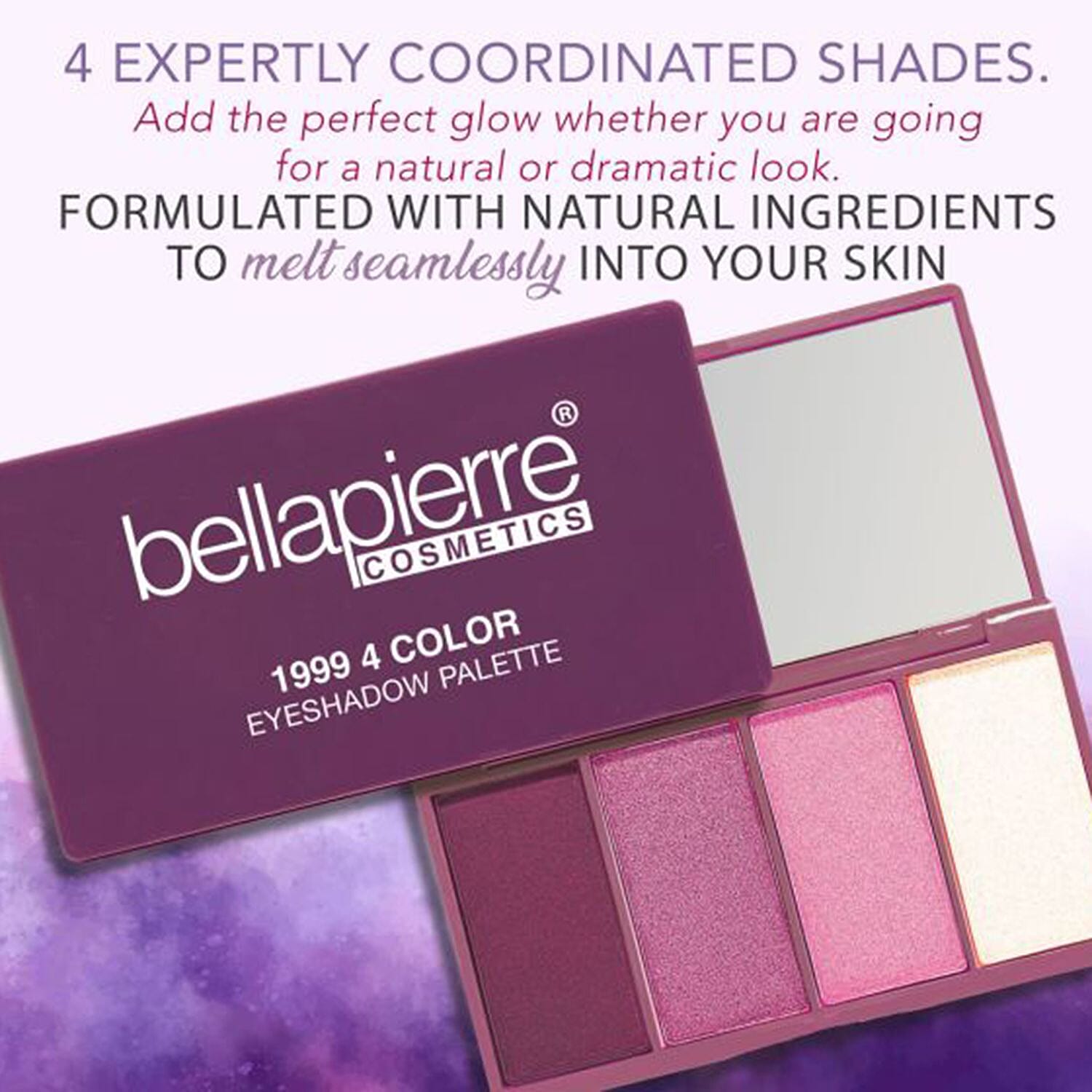 Bellapierre Cosmetics 1999 4 Color Eyeshadow Palette (.25 oz) -Cool Tones