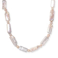 Fresh Water Pearl Necklace in Rhodium Over Sterling Silver 18 Inches - Sticky add to cart bar
