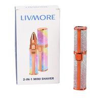 Beautech 2-in-1 Rechargeable Waterproof Lady Shaver with 2 Replaceable Heads and LED Light - Rainbow Color