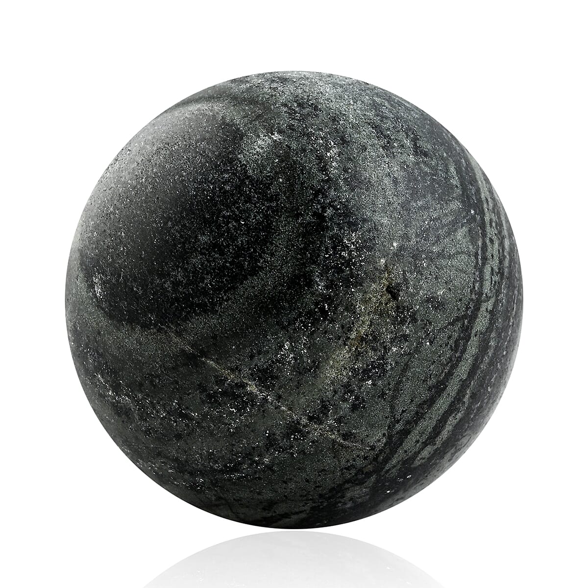 Jasper Green Sphere -M Approx 2267ctw with Free Wood Stand 10