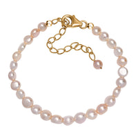 Multi Color Fresh Water Pearl Sunrise Bloom Bracelet in 18K Vermeil Yellow Gold Over Sterling Silver (7.25-9.25In)