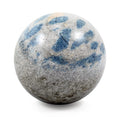 Quartz Blue Sphere -L Approx 2267ctw with Free Wood Stand 4" - Sticky add to cart bar