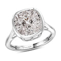 J Francis Embellished with Zirconia by Swarovski Ring in Platinum Over Sterling Silver (Size 5.0) 5.00 ctw - Sticky add to cart bar