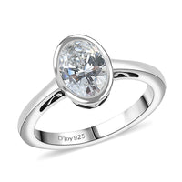 J Francis Embellished with Zirconia by Swarovski Ring in Platinum Over Sterling Silver (Size 5.5) 1.50 ctw