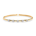 Luxuriant Lab Grown Diamond E-F VS 1.50 ctw Cuff Bracelet in 10K Yellow Gold (7.25 In) - Sticky add to cart bar