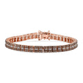 D'Joy Natural Champagne Diamond Fancy Bracelet in 18K Vermeil RG Over Sterling Silver (7.25 In) 2.65 ctw - Sticky add to cart bar