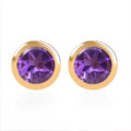 Moissanite 0.50 ctw Stud Earrings in Vermeil Yellow Gold Over Sterling Silver - Sticky add to cart bar