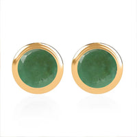 Moissanite 0.50 ctw Stud Earrings in Vermeil Yellow Gold Over Sterling Silver