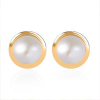 Moissanite 0.50 ctw Stud Earrings in Vermeil Yellow Gold Over Sterling Silver