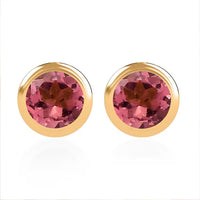 Moissanite 0.50 ctw Stud Earrings in Vermeil Yellow Gold Over Sterling Silver