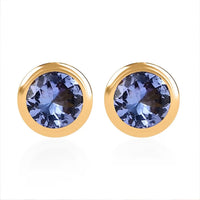 Moissanite 0.50 ctw Stud Earrings in Vermeil Yellow Gold Over Sterling Silver