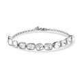 D'Joy Polki Moissanite 4.00 ctw Bracelet in Rhodium Over Sterling Silver (7.25 In) - Sticky add to cart bar