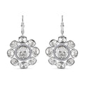 D'Joy Polki Moissanite 4.35 ctw Lever Back Earrings in Rhodium Over Sterling Silver - Sticky add to cart bar