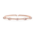 Luxoro AAA Pink Morganite 2.25 ctw Adjustable Bangle Bracelet in 10K Rose Gold 4.22 Grams - Sticky add to cart bar