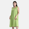 Black Polyester Sleeveless Midi Lounge Dress - One Size Fits Most - Sticky add to cart bar