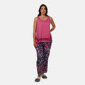 AMANDA PAIGE Berry Floral Sleeveless Pajama Set with Lace Trim – Small - Sticky add to cart bar