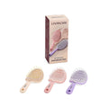 Livmore Set of 3pcs Pink, Purple and Cream White Self-Cleaning Hairbrushes - Sticky add to cart bar