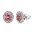 Luxuriant Lab Grown Pink Diamond (IR) (VS) and Lab Grown Diamond 1.00 ctw Rose Radiance Earrings in Rhodium Over Sterling Silver - Sticky add to cart bar