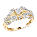 Closeout Deal 10K Yellow Gold Diamond (G-H, I3) Ring (Size 7.0) 0.33 ctw - Sticky add to cart bar