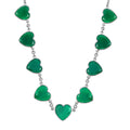 Karis Verde Onyx 51.90 ctw Heart Necklace 18 Inches in Platinum Bond - Sticky add to cart bar