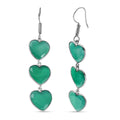 Karis Verde Onyx 34.60 ctw Heart Earrings in Platinum Bond - Sticky add to cart bar