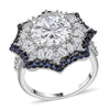 Moissanite & Ceylon Blue Sapphire
