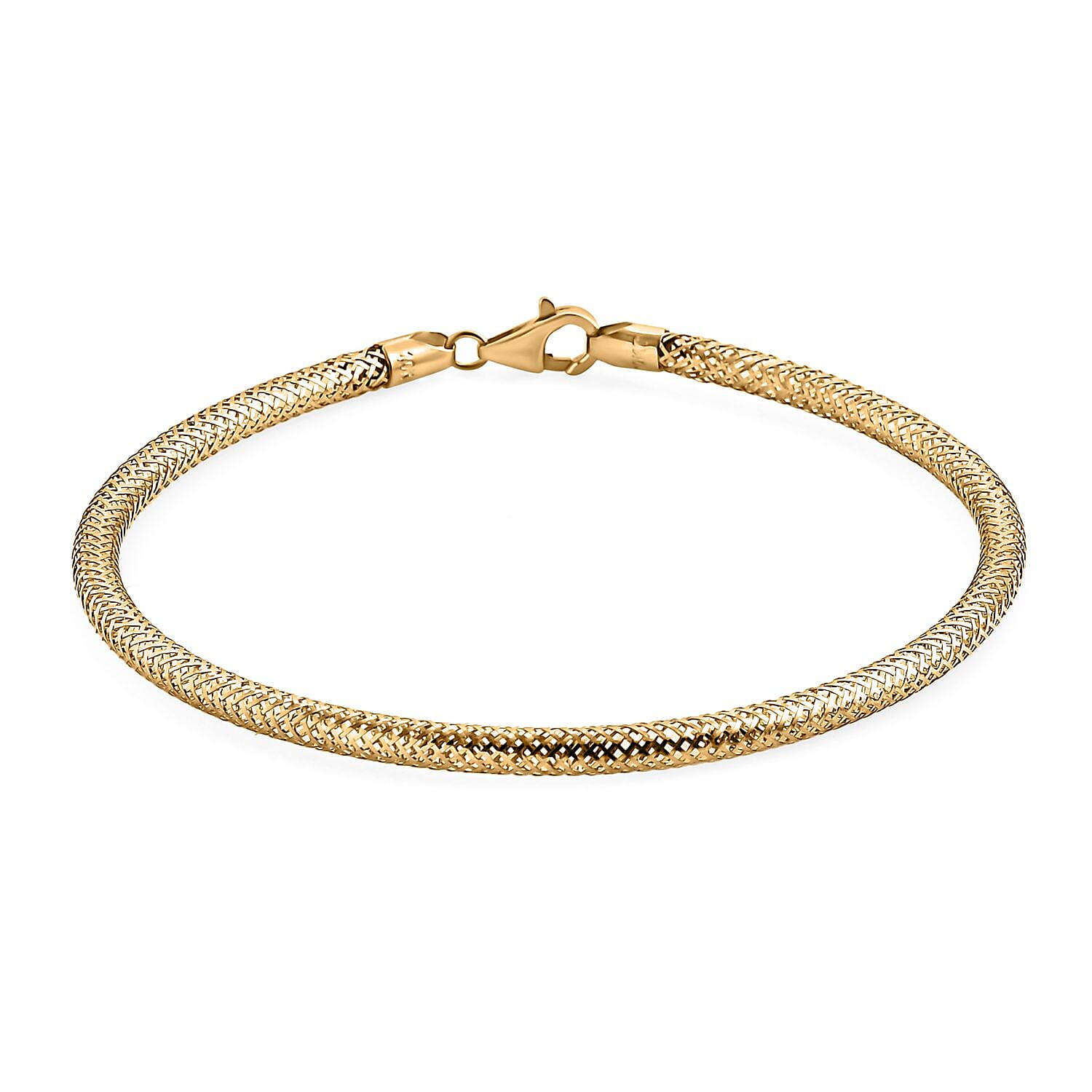 Snake Textured Bracelet in 10K Yellow Gold (7.25 In) 1.57 Grams