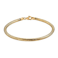 Snake Textured Bracelet in 10K Yellow Gold (7.25 In) 1.57 Grams