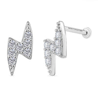 Rachel Galley Moissanite  Fancy Earrings in Rhodium Over Sterling Silver 0.28 ctw
