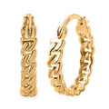 Curb Chain Hoop Earrings in 10K Yellow Gold 2.05 Grams - Sticky add to cart bar