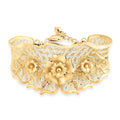 Floral Bangle Bracelet in 10K Yellow Gold (7.25 In) 14.75 Grams - Sticky add to cart bar