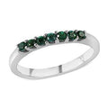 Anthill Garnet 0.35 ctw 7 Stone Ring in Stainless Steel (Size 10.0) - Sticky add to cart bar