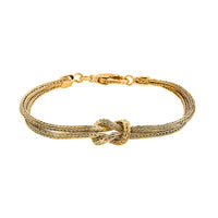 Bali Legacy 22K Vermeil YG Over Sterling Silver Tulang Naga Knot Bracelet (6.50 In) (12.86 g)