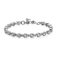 Simulated Diamond 8.50 ctw Bracelet in Stainless Steel (6.50 In)