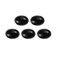 Set of 5 Black Onyx (Oval 7x5 mm) 4.06 ctw Loose Gemstone