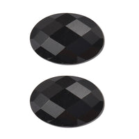Set of 2 Thai Black Spinel (Oval 6x4 mm) 0.76 ctw Loose Gemstone