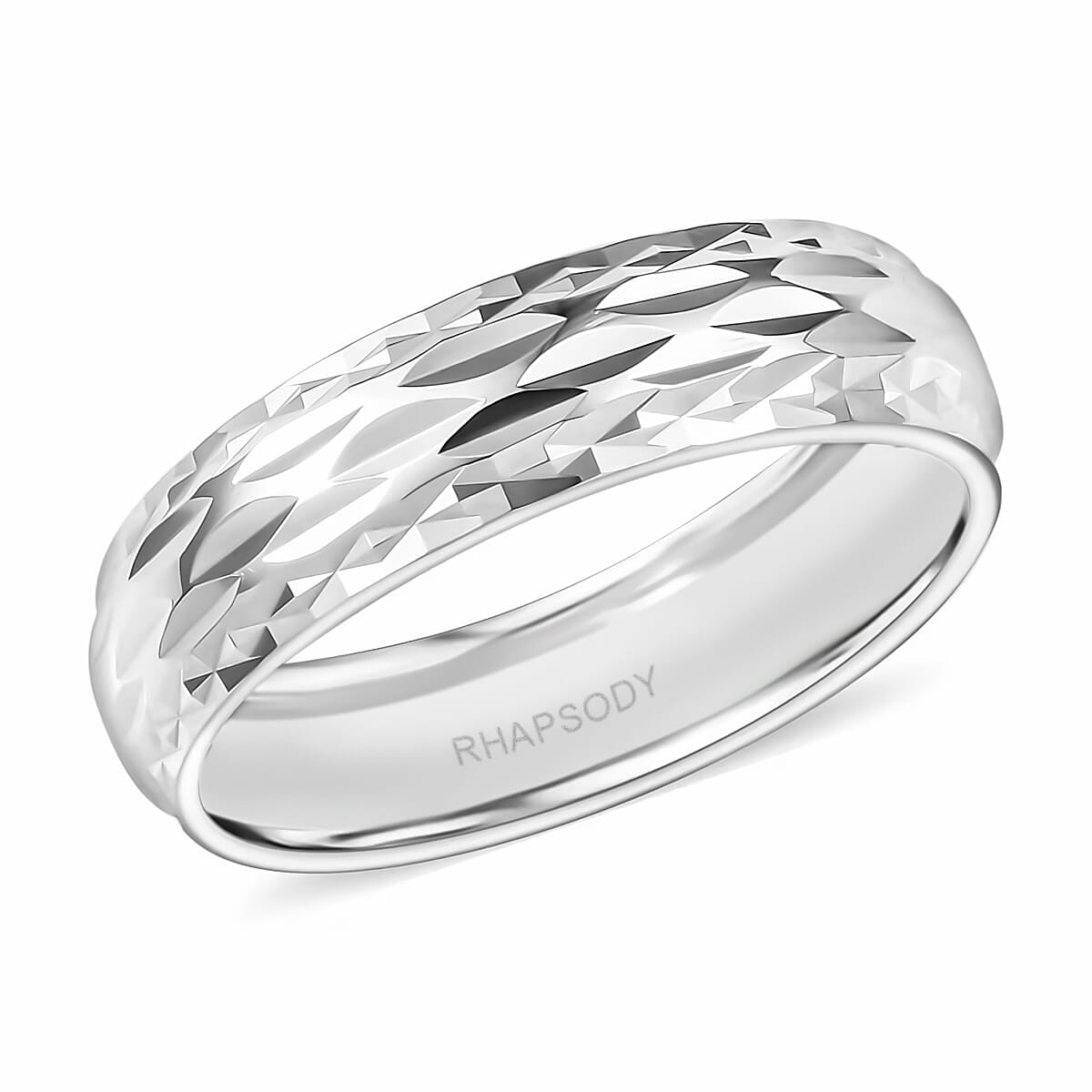 Rhapsody Diamond-cut Band Ring in 950 Platinum 2.50 Grams