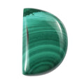 African Malachite (D Shape 12x8 mm) 3.60 ctw Loose Gemstone - Sticky add to cart bar