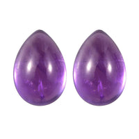 AA African Amethyst Set of 2 (Pear 7x5 mm) 1.28 ctw Loose Gemstone