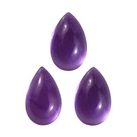 African Amethyst Set of 3 (Pear 5x3 mm) 0.59 ctw Loose Gemstone