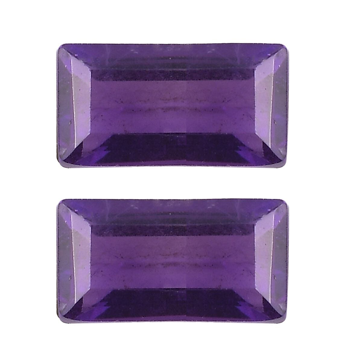 African Amethyst Set of 2 (Bgt 6x3 mm) 0.61 ctw Loose Gemstone