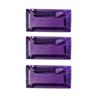 AA African Amethyst Set of 3 (Bgt 6x3 mm) 0.88 ctw Loose Gemstone